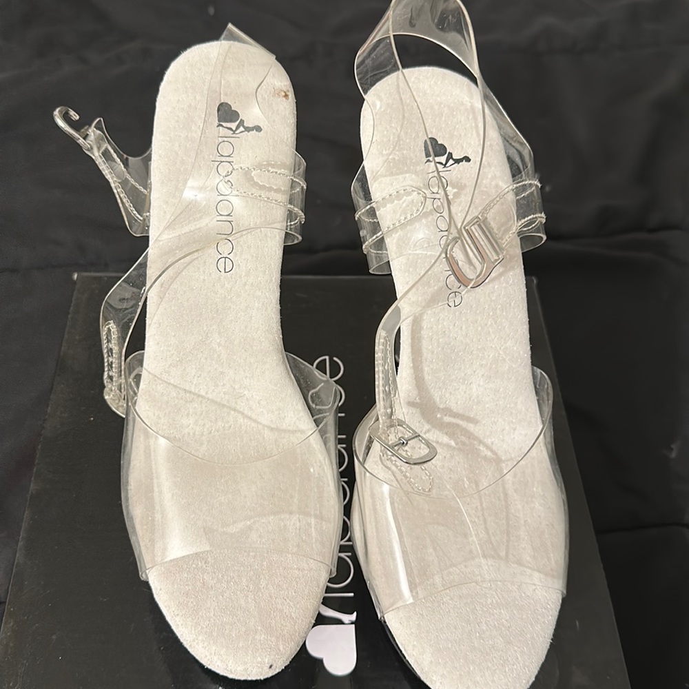 Clear Platform Quick Release Strap Heel
